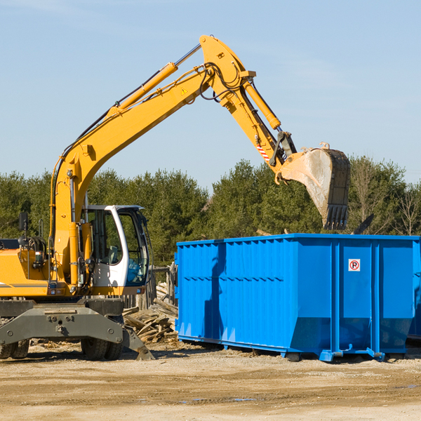 are there any restrictions on where a residential dumpster can be placed in Chattahoochee Hills